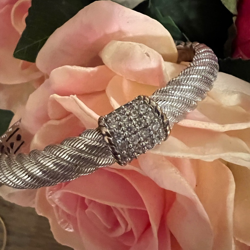 Judith Ripka silver CZ bracelet